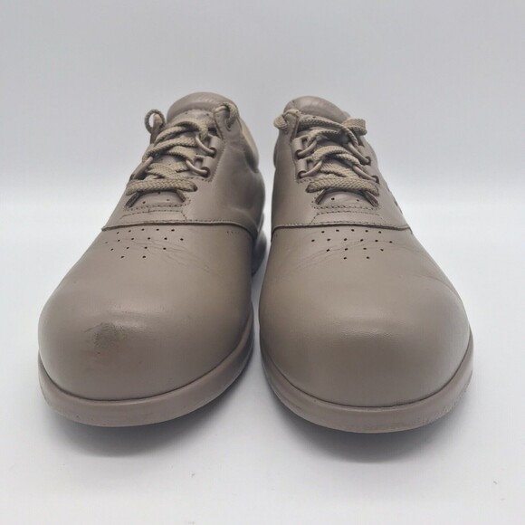 SAS Free Time Taupe Leather Women's 11.5N Shoes Comfy Lace Up Walking Sneakers - Picture 2 of 11